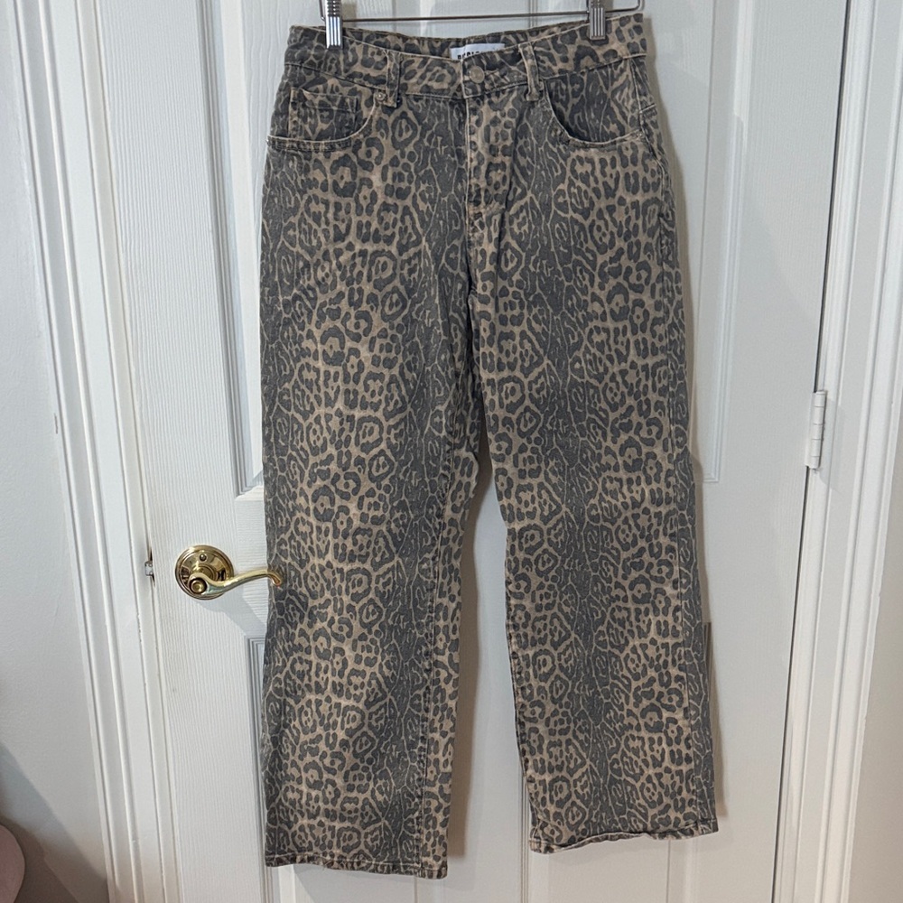 Leopard Print Jeans disclosure wide leg 5/27